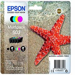 Epson Multipack 603 Etoile de Mer, Cartuchos de tinta originales, 4 colores: Negro, Cian, Magenta, Amarillo