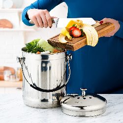 RED FACTOR Premium Seau Compost Inodore en Acier Inoxydable pour Cuisine
