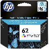 HP 62 Pack de 2 Cartouches d'Encre Noire et Trois Couleurs Authentiques (N9J71AE)