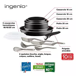 Tefal Ingenio Essential Batterie de cuisine 15 pièces