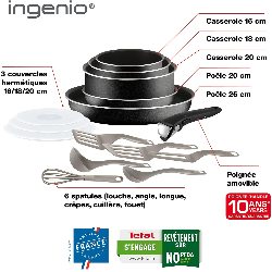 Tefal Ingenio Essential Batterie de cuisine 15 pièces