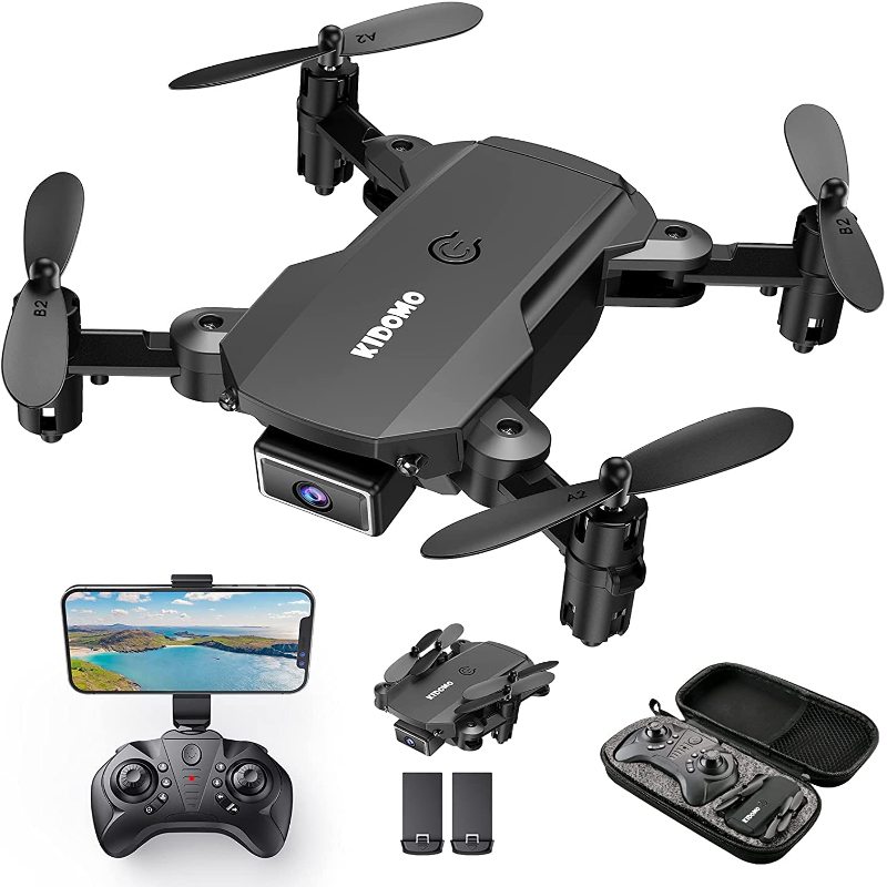 KIDOMO Mini Drone Pliable avec Caméra 1080P pour Enfants et WIFI FPV  Télécommande, Mini Quadrirotor RC avec lumières LED et