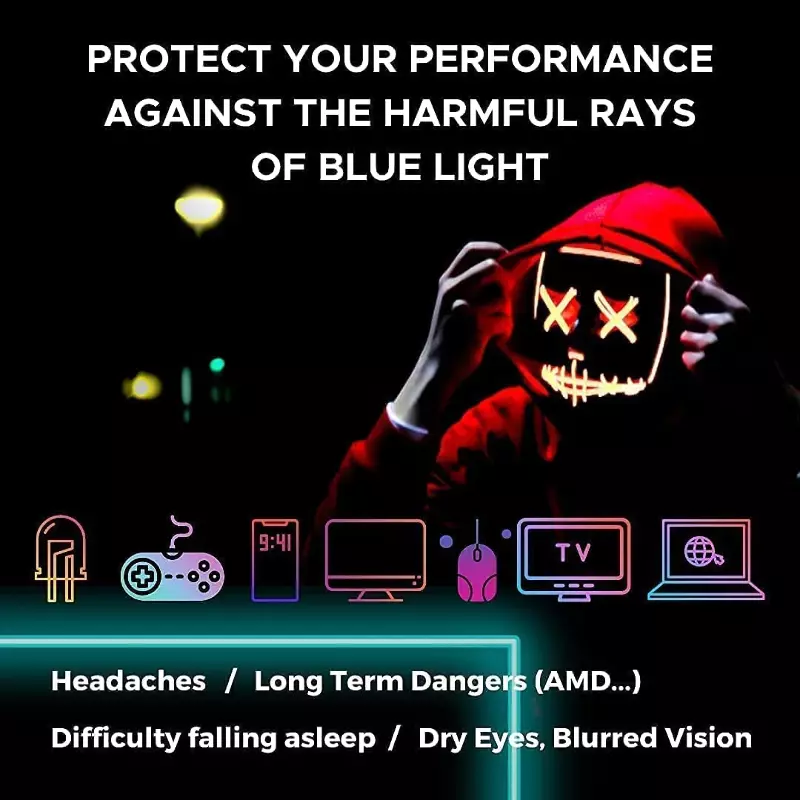 Horus X - Lunettes Anti Lumière Bleue Gaming - Lunette de Repos Filtre  Protection Ultime Ecrans (Jeux Vidéos