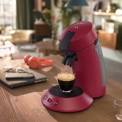 Philips Senseo Original Plus, Machine à café à dosettes (Sélecteur d'intensité, Technologie Booster d'arômes, de plastiques recy