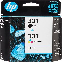 301XL Pack C - Pack de 2 cartouches jet d'encre noire et couleur générique  pour HP 301XL H301XL Pack