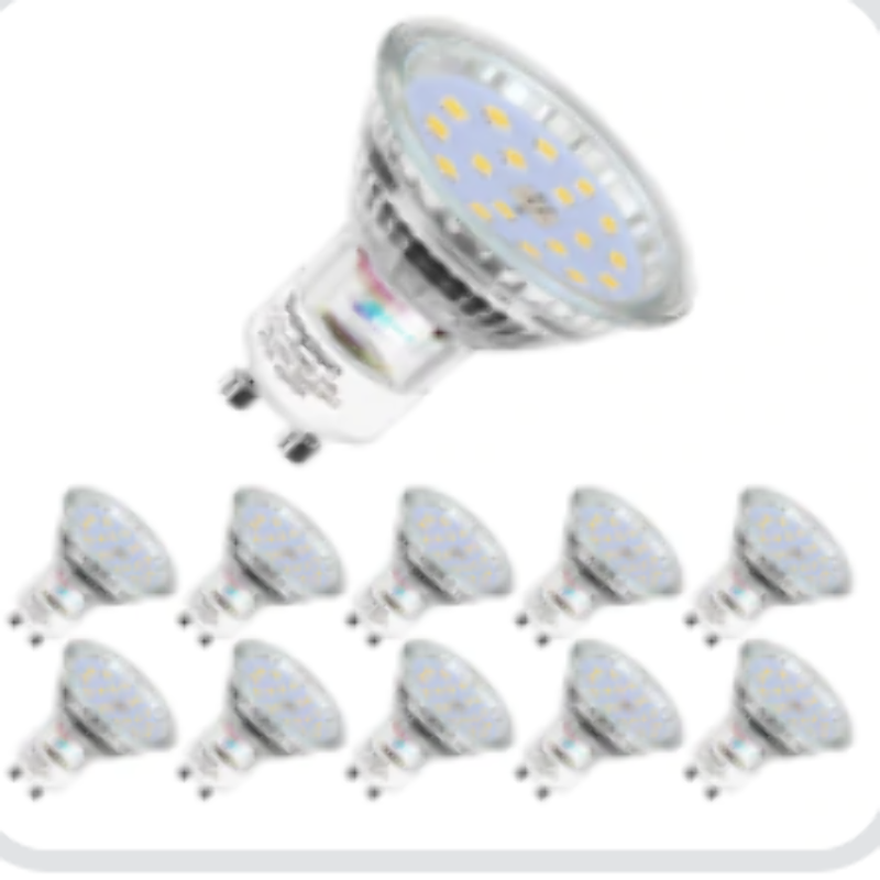 Ampoules LED GU10, 5W équivalent 60W, 600lm, Blanc Neutre 4500K, 120° Larges Faisceaux, Ampoules LED Spot, Lot de 10