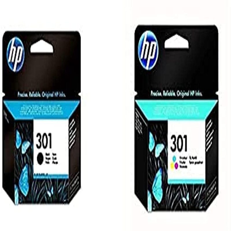 HP 301 - Pack de 2 - noir, couleur (cyan, magenta, jaune) - original -  cartouche d'encre - Cartouche d'encre - Achat & prix